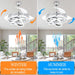 42 in. Retractable Ceiling Fan with Light and Remote Control, Silent Reversible Modern Ceiling Fan for Bedroom Living Room Dining Room Kitchen -3-ErisView