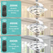 42 in. Retractable Ceiling Fan with Light and Remote Control, Silent Reversible Modern Ceiling Fan for Bedroom Living Room Dining Room Kitchen -5-ErisView