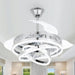 42 in. Retractable Ceiling Fan with Light and Remote Control, Silent Reversible Modern Ceiling Fan for Bedroom Living Room Dining Room Kitchen -1-ErisView