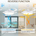 42 in. Retractable Ceiling Fan with Lights, Modern Bladeless LED Remote Control Ceiling Fan and Light, Smart White Bedroom Ceiling Fan with Light-6-ErisView