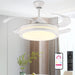 42 in. Retractable Ceiling Fan with Lights, Modern Bladeless LED Remote Control Ceiling Fan and Light, Smart White Bedroom Ceiling Fan with Light-1-ErisView