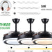 42 in. Retractable Modern Ceiling Fan with APP and Remote Control, Enclosed Ceiling Fan with Dimmable Light, Ceiling Fan for Bedroom Living Room-3-ErisView