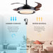 42 in. Retractable Modern Ceiling Fan with APP and Remote Control, Enclosed Ceiling Fan with Dimmable Light, Ceiling Fan for Bedroom Living Room-7-ErisView