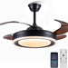 42 in. Retractable Modern Ceiling Fan with APP and Remote Control, Enclosed Ceiling Fan with Dimmable Light, Ceiling Fan for Bedroom Living Room-1-ErisView