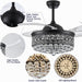 42 in. Reversible Crystal Ceiling Fan with Lights and Remote, Quiet Retractable Chandelier Fandelier for Bedroom, Dimmable LED Fan Light for Dining Room -3-ErisView