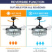 42 in. Reversible Crystal Ceiling Fan with Lights and Remote, Quiet Retractable Chandelier Fandelier for Bedroom, Dimmable LED Fan Light for Dining Room -4-ErisView
