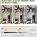 42 in. Silent Reversible DC Ceiling Fan with Remote, Bedroom Ceiling Fans with Lights, Fandelier Flush Mount for Bedroom Living Room-12-ErisView