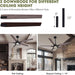 42 in. Silent Reversible DC Ceiling Fan with Remote, Bedroom Ceiling Fans with Lights, Fandelier Flush Mount for Bedroom Living Room-14-ErisView