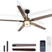 42 in. Silent Reversible DC Ceiling Fan with Remote, Bedroom Ceiling Fans with Lights, Fandelier Flush Mount for Bedroom Living Room-18-ErisView