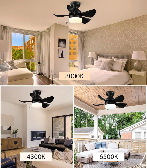 42 in. Silent Reversible DC Ceiling Fan with Remote, Bedroom Ceiling Fans with Lights, Fandelier Flush Mount for Bedroom Living Room-24-ErisView