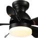 42 in. Silent Reversible DC Ceiling Fan with Remote, Bedroom Ceiling Fans with Lights, Fandelier Flush Mount for Bedroom Living Room-25-ErisView