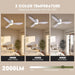 42 in. Silent Reversible DC Ceiling Fan with Remote, Bedroom Ceiling Fans with Lights, Fandelier Flush Mount for Bedroom Living Room-3-ErisView