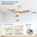 42 in. Silent Reversible Dimmable Ceiling Fan, White Wood Remote Control Ceiling Fan with Light, 3 Blade Ceiling Fan-7-ErisView