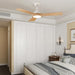 42 in. Silent Reversible Dimmable Ceiling Fan, White Wood Remote Control Ceiling Fan with Light, 3 Blade Ceiling Fan-9-ErisView