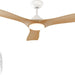 42 in. Silent Reversible Dimmable Ceiling Fan, White Wood Remote Control Ceiling Fan with Light, 3 Blade Ceiling Fan-1-ErisView
