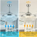 42 in. Silver Crystal Ceiling Fan Chandelier with Remote, 4 Blades Retractable Light Fixture for Bedroom Living Room Dining Room-4-ErisView