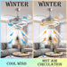 42 in. Silver Invisible Ceiling Fan Chandelier Light, Modern Ceiling Fan Light with Remote, Decorative Ceiling Fans with Light for Bedroom Living Dining, -4-ErisView