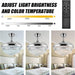 42 in. Silver Invisible Ceiling Fan with Light Remote, Modern Retractable Crystal Chandelier for Bedroom Living Dining Room, Decorative Ceiling Fans -3-ErisView