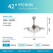 42 in. Silver Modern Crystal Ceiling Fan with Lights and Remote, Dimmable LED Chandelier Fan, Retractable Fandelier for Bedroom Living Room Dining Room-3-ErisView