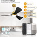 42 in. Smart Brass Ceiling Fan with Light and Remote, 3 Blade Reversible DC Ceiling Fan for Bedroom Living Room, Works with Alexa and Google Assistant-2-ErisView