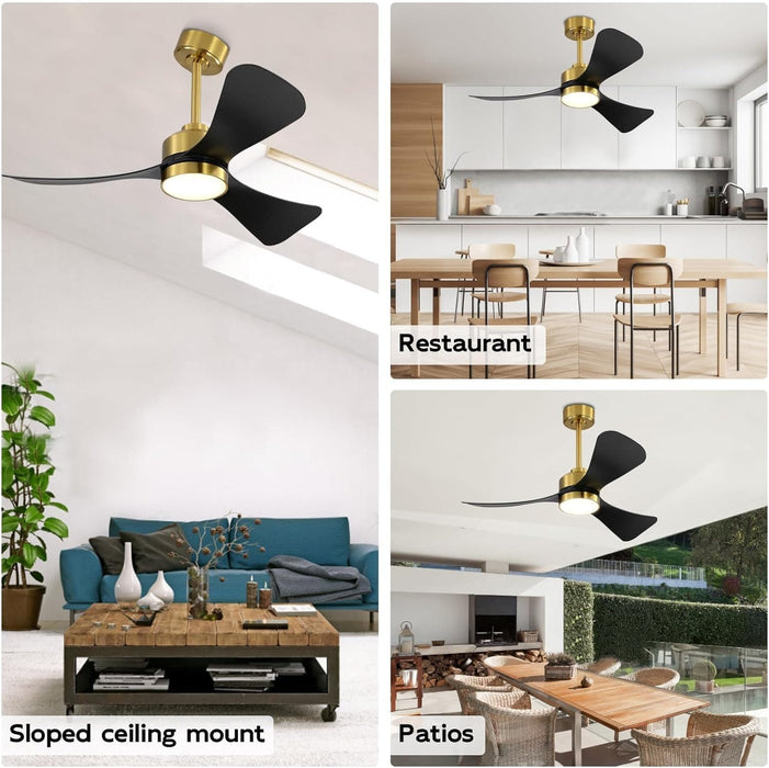 42 in. Smart Brass Ceiling Fan with Light and Remote, 3 Blade Reversible DC Ceiling Fan for Bedroom Living Room, Works with Alexa and Google Assistant-8-ErisView