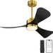 42 in. Smart Brass Ceiling Fan with Light and Remote, 3 Blade Reversible DC Ceiling Fan for Bedroom Living Room, Works with Alexa and Google Assistant-1-ErisView