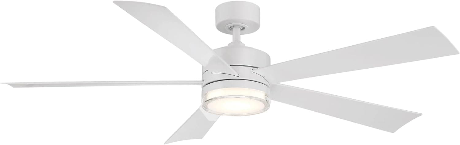42 in. Smart Indoor Outdoor Matte White Ceiling Fan with Light and Remote, Works with Alexa Google Assistant Samsung Things Ios android APP-23-ErisView