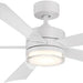 42 in. Smart Indoor Outdoor Matte White Ceiling Fan with Light and Remote, Works with Alexa Google Assistant Samsung Things Ios android APP-23-ErisView