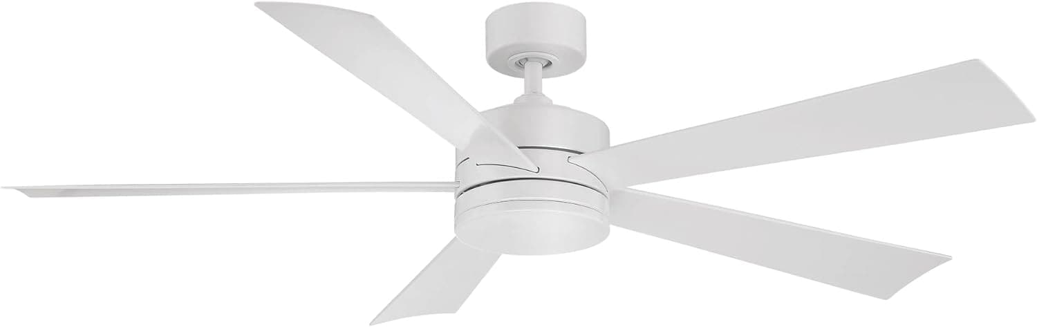 42 in. Smart Indoor Outdoor Matte White Ceiling Fan with Light and Remote, Works with Alexa Google Assistant Samsung Things Ios android APP-26-ErisView