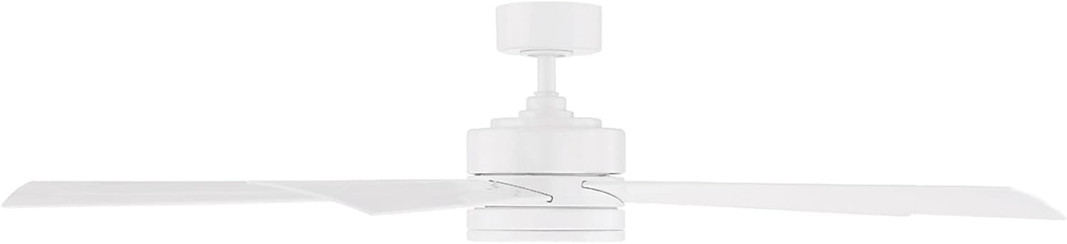 42 in. Smart Indoor Outdoor Matte White Ceiling Fan with Light and Remote, Works with Alexa Google Assistant Samsung Things Ios android APP-27-ErisView