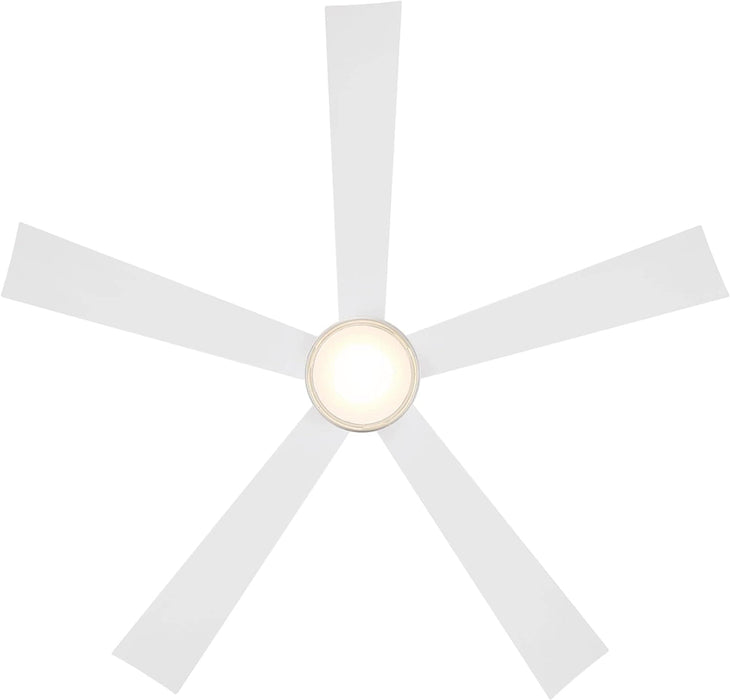 42 in. Smart Indoor Outdoor Matte White Ceiling Fan with Light and Remote, Works with Alexa Google Assistant Samsung Things Ios android APP-28-ErisView