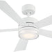 42 in. Smart Indoor Outdoor Matte White Ceiling Fan with Light and Remote, Works with Alexa Google Assistant Samsung Things Ios android APP-30-ErisView