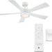 42 in. Smart Indoor Outdoor Matte White Ceiling Fan with Light and Remote, Works with Alexa Google Assistant Samsung Things Ios android APP-31-ErisView