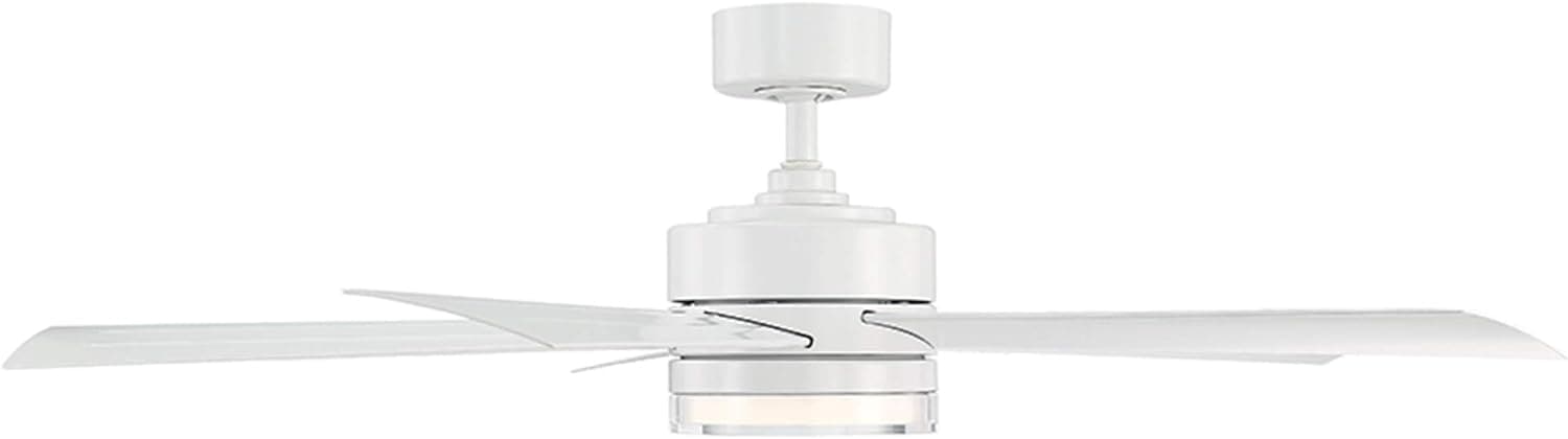 42 in. Smart Indoor Outdoor Matte White Ceiling Fan with Light and Remote, Works with Alexa Google Assistant Samsung Things Ios android APP-34-ErisView