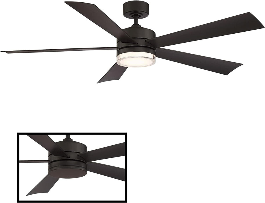 42 in. Smart Indoor Outdoor Matte White Ceiling Fan with Light and Remote, Works with Alexa Google Assistant Samsung Things Ios android APP-38-ErisView