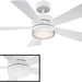 42 in. Smart Indoor Outdoor Matte White Ceiling Fan with Light and Remote, Works with Alexa Google Assistant Samsung Things Ios android APP-3-ErisView