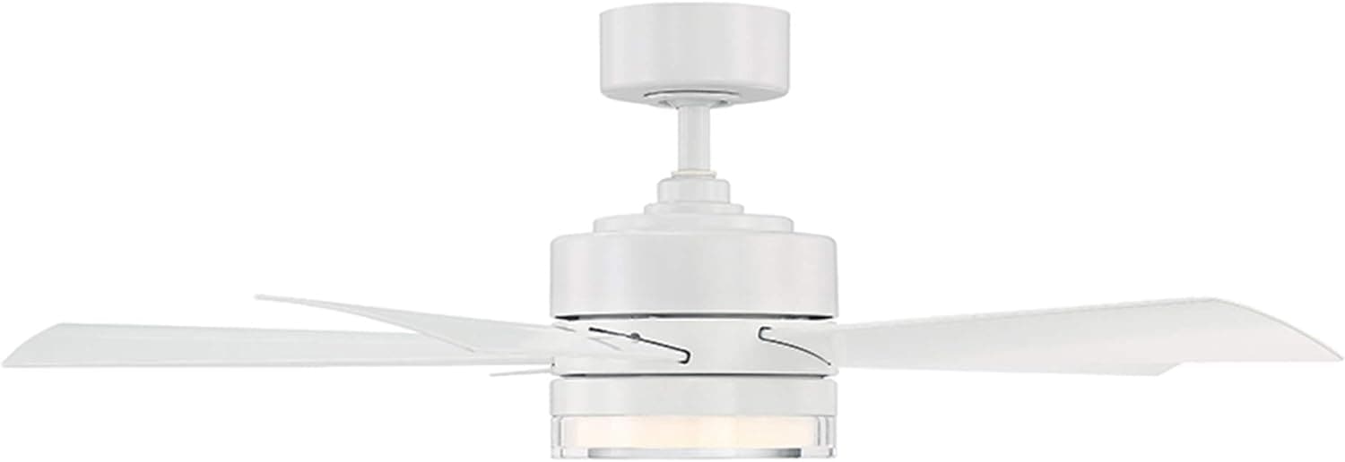 42 in. Smart Indoor Outdoor Matte White Ceiling Fan with Light and Remote, Works with Alexa Google Assistant Samsung Things Ios android APP-8-ErisView