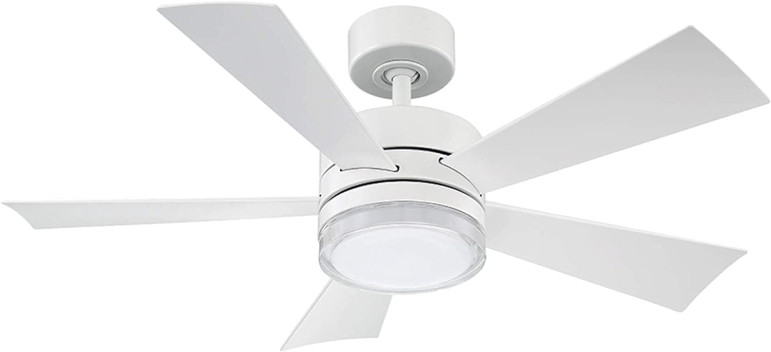 42 in. Smart Indoor Outdoor Matte White Ceiling Fan with Light and Remote, Works with Alexa Google Assistant Samsung Things Ios android APP-1-ErisView