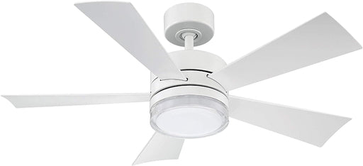 42 in. Smart Indoor Outdoor Matte White Ceiling Fan with Light and Remote, Works with Alexa Google Assistant Samsung Things Ios android APP-1-ErisView
