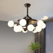 42 in. Sputnik Fandelier with Lights and Remote, Retractable Blade Ceiling Fan Chandelier Fan Light Fixture for Dining Room, Unique Ceiling Fans-15-ErisView