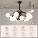 42 in. Sputnik Fandelier with Lights and Remote, Retractable Blade Ceiling Fan Chandelier Fan Light Fixture for Dining Room, Unique Ceiling Fans-17-ErisView