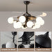 42 in. Sputnik Fandelier with Lights and Remote, Retractable Blade Ceiling Fan Chandelier Fan Light Fixture for Dining Room, Unique Ceiling Fans-18-ErisView