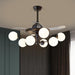42 in. Sputnik Fandelier with Lights and Remote, Retractable Blade Ceiling Fan Chandelier Fan Light Fixture for Dining Room, Unique Ceiling Fans-22-ErisView
