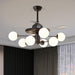 42 in. Sputnik Fandelier with Lights and Remote, Retractable Blade Ceiling Fan Chandelier Fan Light Fixture for Dining Room, Unique Ceiling Fans-29-ErisView