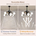 42 in. Sputnik Fandelier with Lights and Remote, Retractable Blade Ceiling Fan Chandelier Fan Light Fixture for Dining Room, Unique Ceiling Fans-2-ErisView