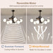 42 in. Sputnik Fandelier with Lights and Remote, Retractable Blade Ceiling Fan Chandelier Fan Light Fixture for Dining Room, Unique Ceiling Fans-30-ErisView