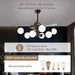 42 in. Sputnik Fandelier with Lights and Remote, Retractable Blade Ceiling Fan Chandelier Fan Light Fixture for Dining Room, Unique Ceiling Fans-32-ErisView