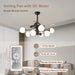 42 in. Sputnik Fandelier with Lights and Remote, Retractable Blade Ceiling Fan Chandelier Fan Light Fixture for Dining Room, Unique Ceiling Fans-34-ErisView