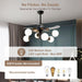 42 in. Sputnik Fandelier with Lights and Remote, Retractable Blade Ceiling Fan Chandelier Fan Light Fixture for Dining Room, Unique Ceiling Fans-5-ErisView