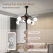 42 in. Sputnik Fandelier with Lights and Remote, Retractable Blade Ceiling Fan Chandelier Fan Light Fixture for Dining Room, Unique Ceiling Fans-7-ErisView